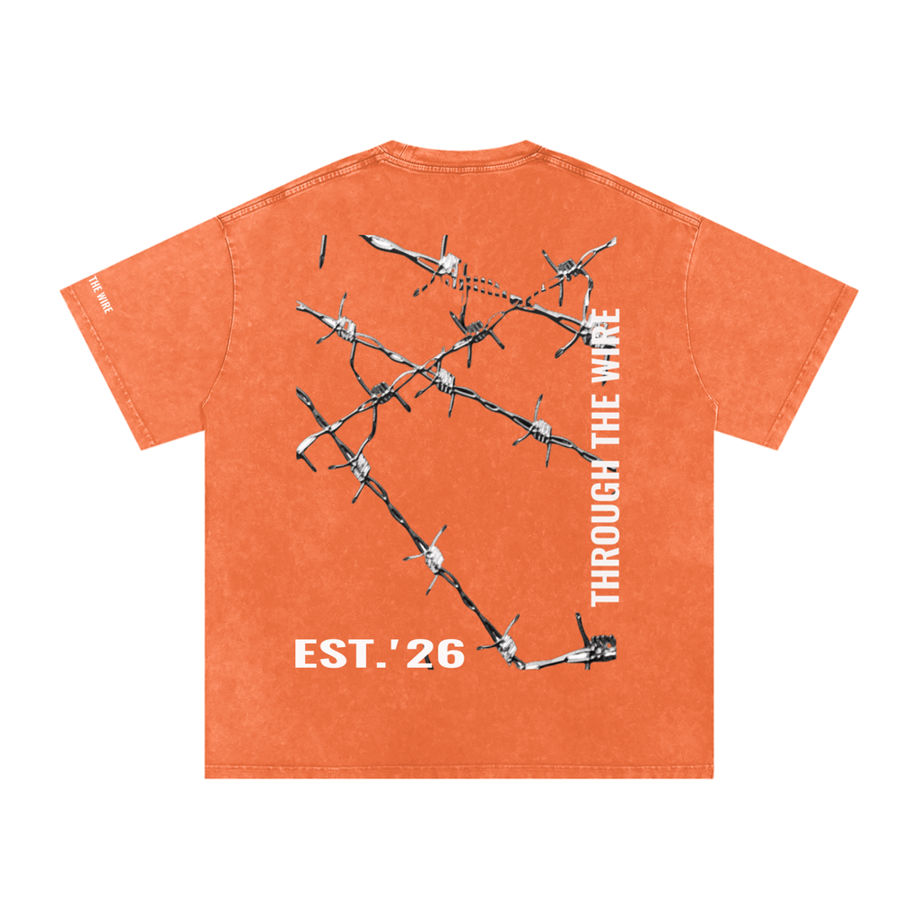 Snow Washed Oversized Cotton T-Shirt