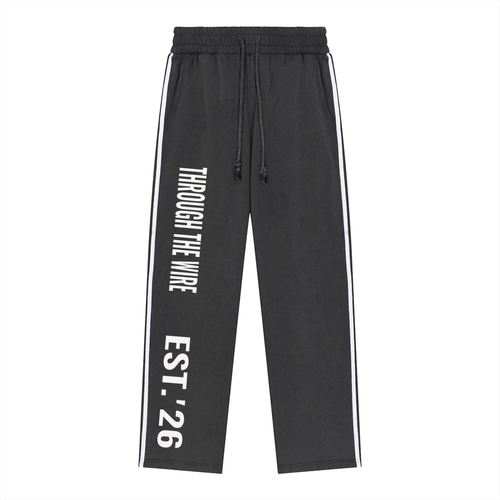 Snow Washed Contrast Tape Sweatpants