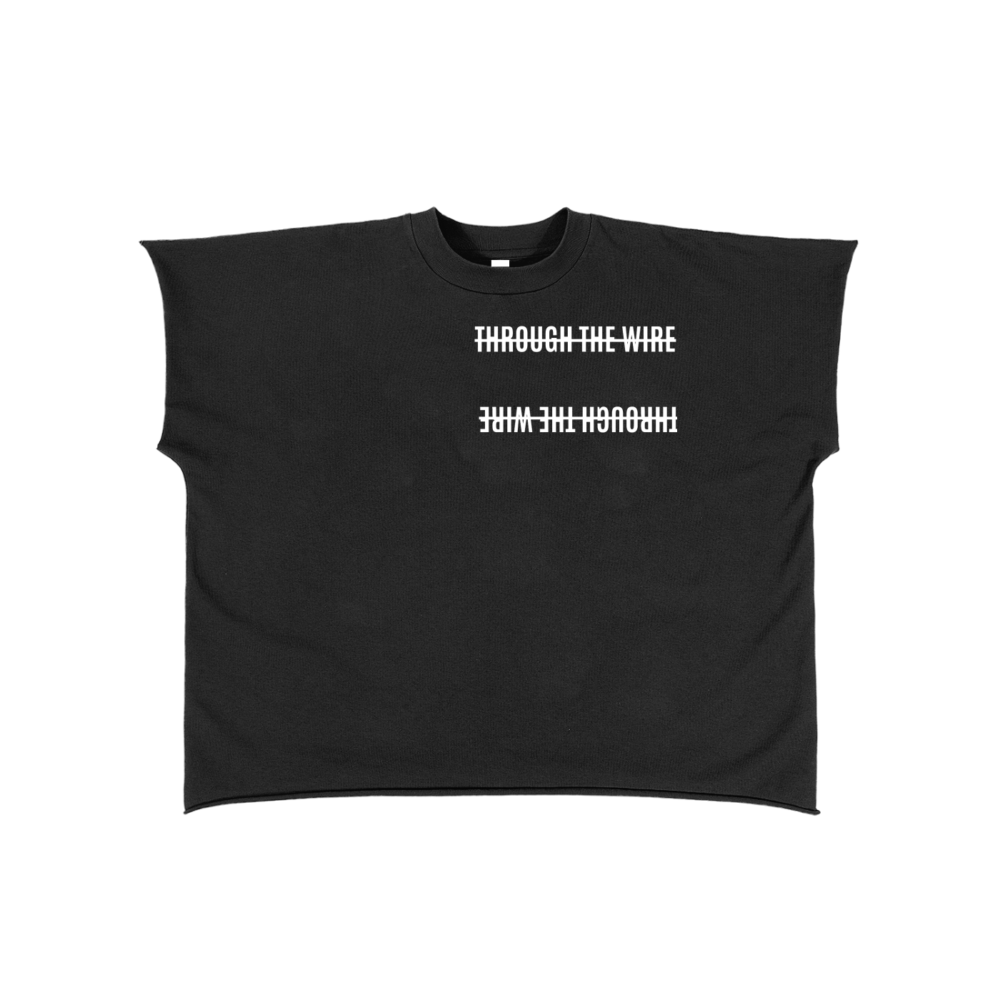 Raw Edge Boxy Non-Shrink T-Shirt