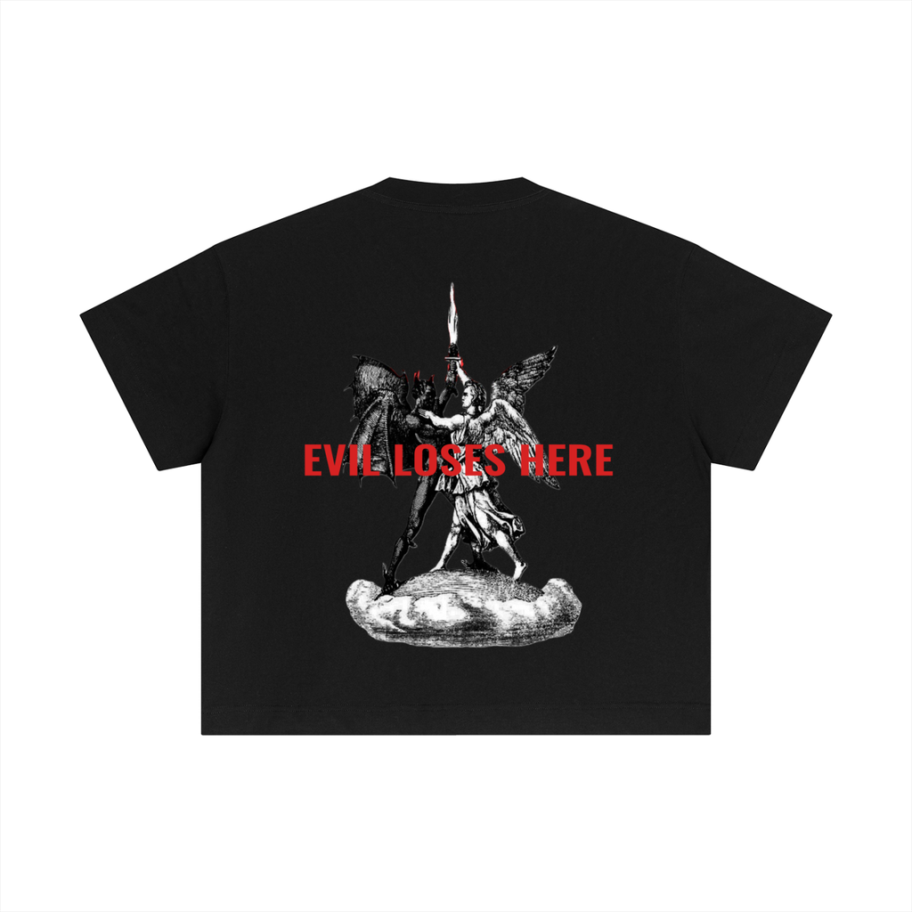 Essential “EVIL LOSES HERE” T-Shirt