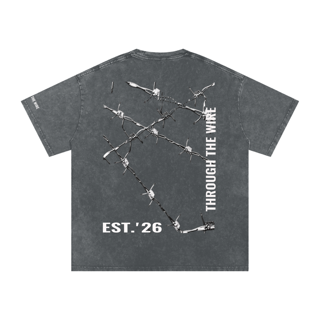 Snow Washed Oversized Cotton T-Shirt