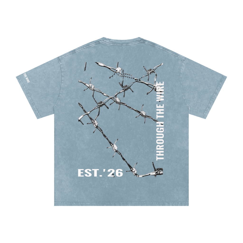 Snow Washed Oversized Cotton T-Shirt