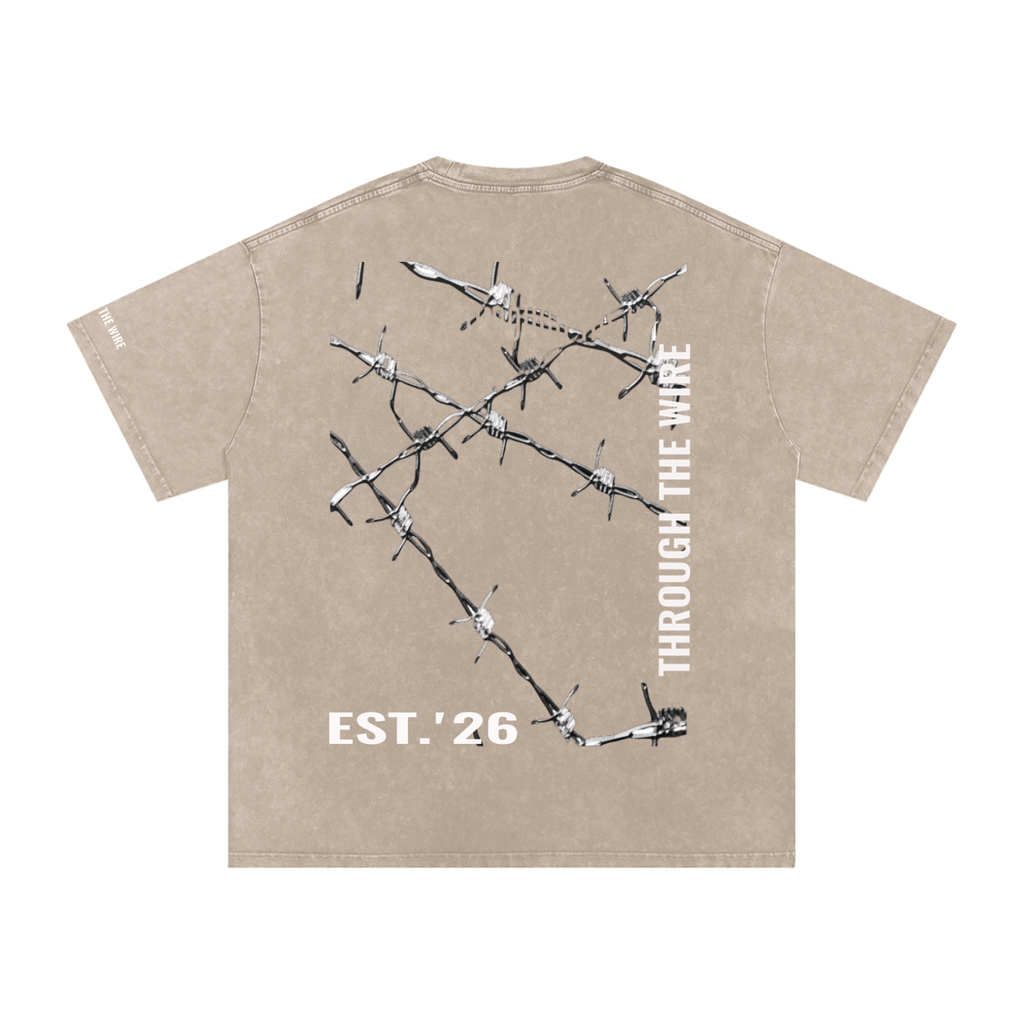 Snow Washed Oversized Cotton T-Shirt